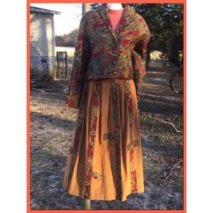 2pc Autumnal Toned Skirt Set